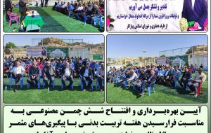 آیین بهره‌برداری و افتتاح ۶ چمن مصنوعی به مناسبت فرارسیدن هفته تربیت بدنی برگزار شد
